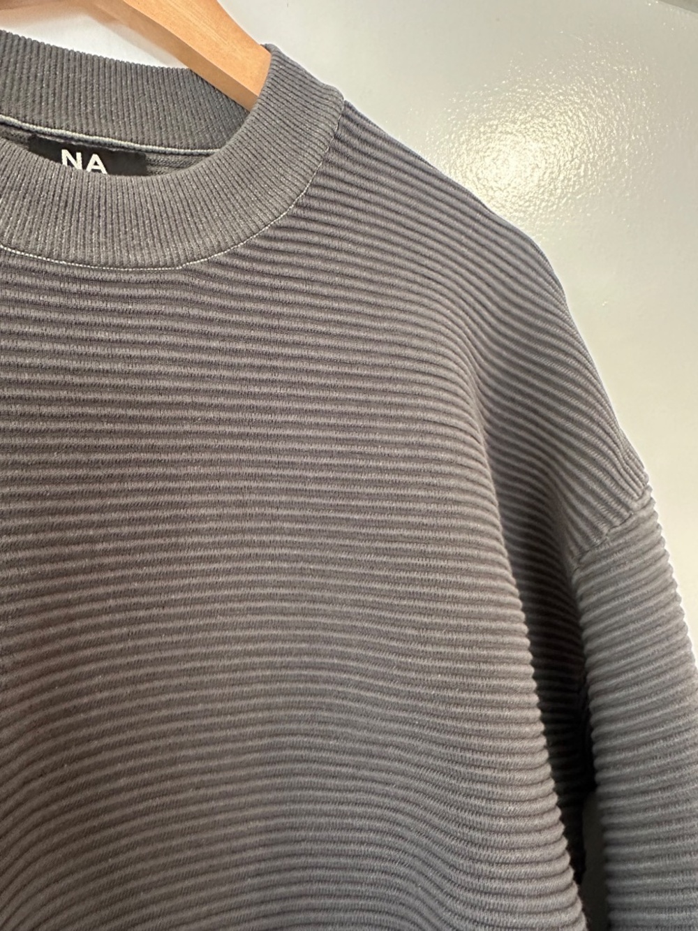 NAGNATA -Sonny Crew Rib-Knit Sweater /Sweatshirt in Organic Cotton - Size Medium - Picture 4 of 10